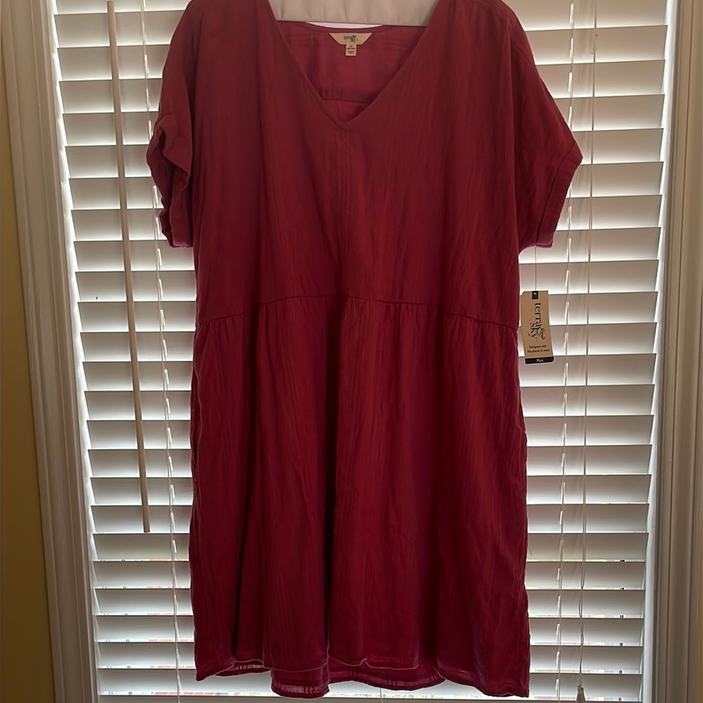 Terra & Sky Pink Babydoll Dress